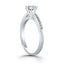 Anillo de Compromiso de Diamante en Canal de Oro Blanco de 14k