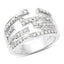 Bague en cluster de diamant blanc de 0,60 carat en argent sterling