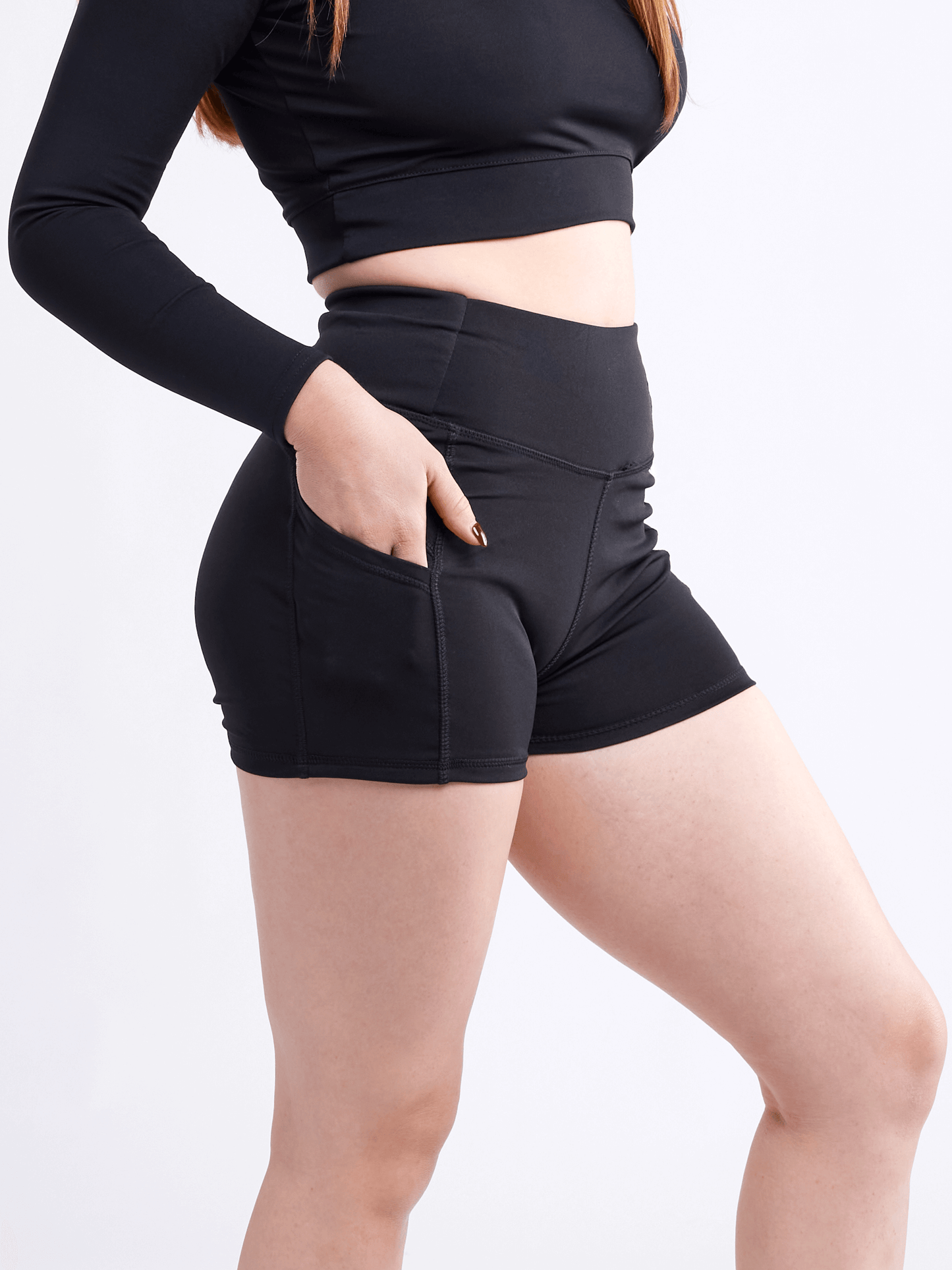 Shorts de sport taille haute JupiterGear avec poches latérales