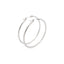 14k White Gold Polished Hoop Earrings - 40 mm