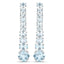 Pendientes de Topacio Azul Elegantes con Baño de Oro Blanco de 18K