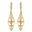 Pendientes Colgantes Geométricos de Diamante en Oro Amarillo de 14K