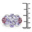 Bague en argent sterling avec tanzanite et rhodolite de 2,91 carats
