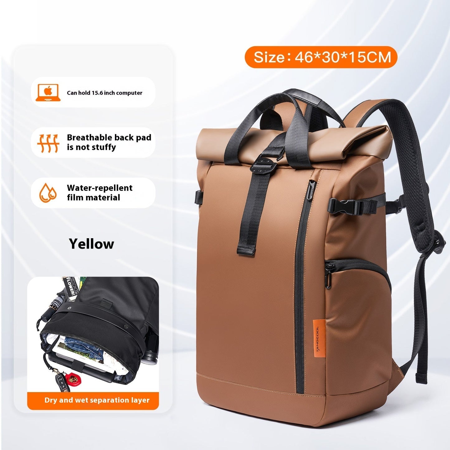 Mochila de Oxford Impermeable de Gran Capacidad para Hombre