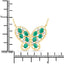 1.56 Carat Genuine Emerald and White Zircon Necklace