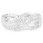 0.64 Carat Genuine White Diamond Sterling Silver Engagement Ring