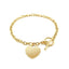 14k Yellow Gold Toggle Bracelet with Heart Charm