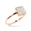 Bague de fiançailles en diamant taille princesse en or rose 10K - Taille 5