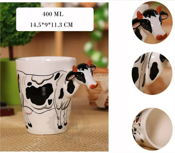 3D Animal Ceramic Mug - Unique Drinkware