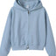 Plus Size Casual Zip-Up Long Sleeve Hoodie