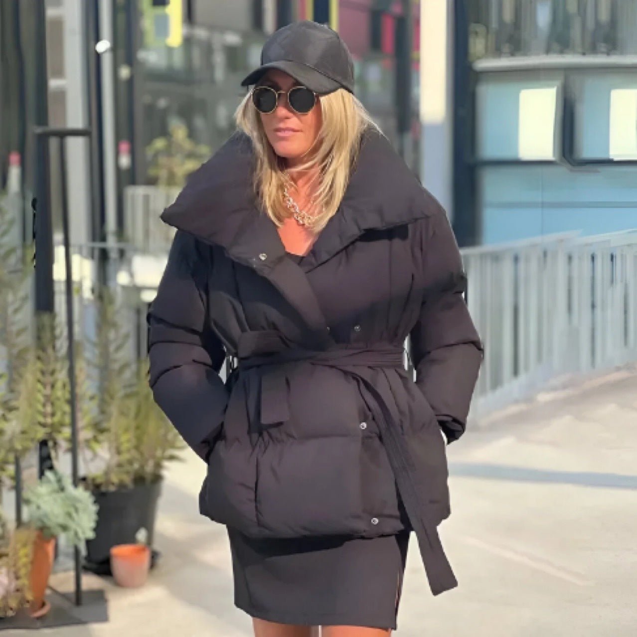 Loose Lace-up Women's Fashion Coat