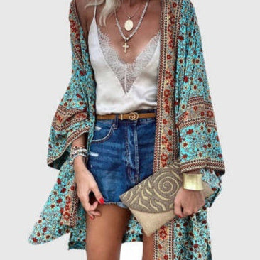 Cárdigan de Manga Larga Batwing de Moda Casual para Mujeres