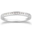 Bague de mariage en diamant princesse sertie en channel en or blanc 14k
