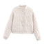 French Embroidered Cotton-Padded Bomber Jacket for Women