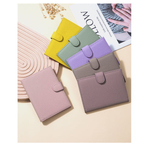 Bolso de Pasaporte Ultra Delgado de Cuero con Protección RFID