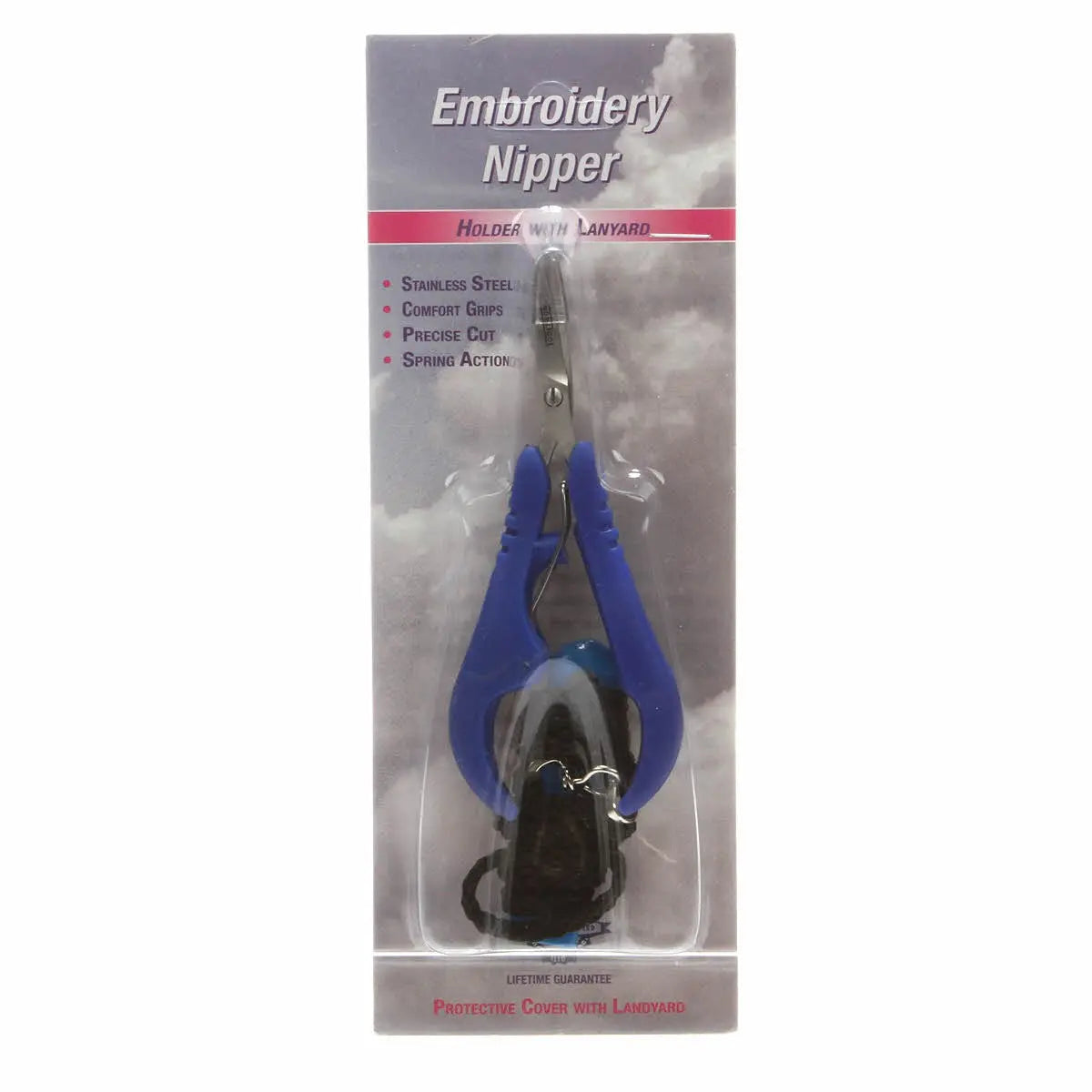 5-Inch Spring-Loaded Embroidery Nipper with Lanyard