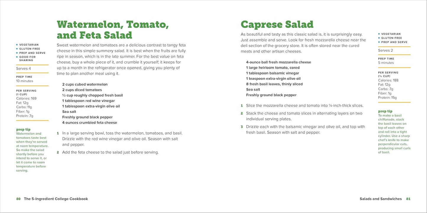 The Ultimate 5-Ingredient College Cookbook: Quick & Nutritious Meals for Students - Korvel