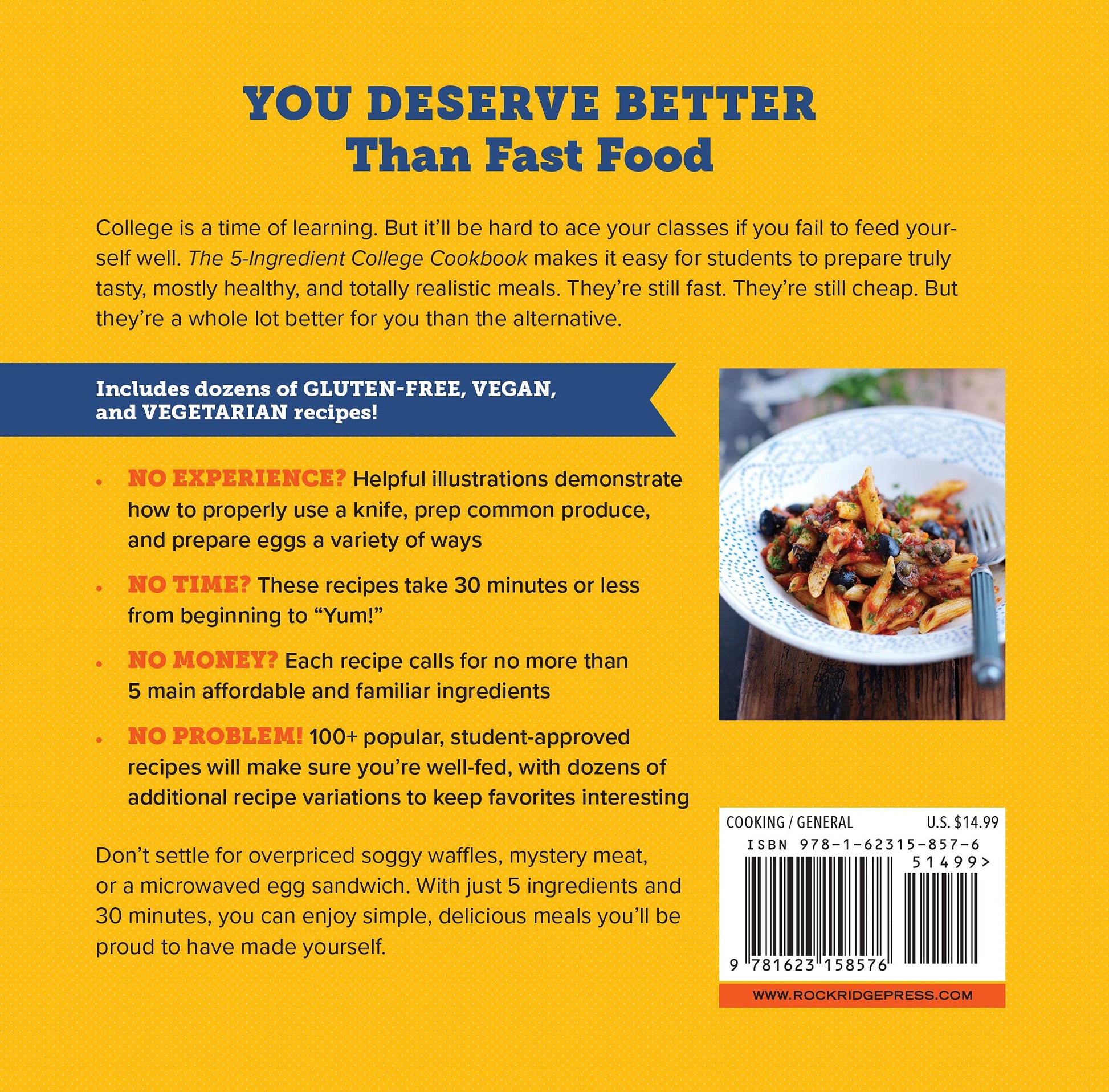 The Ultimate 5-Ingredient College Cookbook: Quick & Nutritious Meals for Students - Korvel