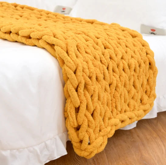 Luxurious Chunky Knitted Blanket
