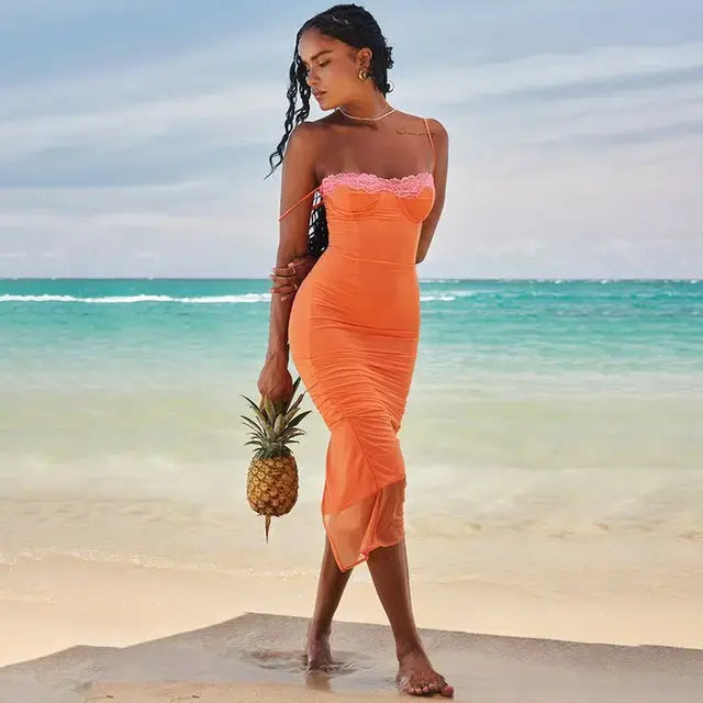 Vestido Maxi Bodycon Elegante para Mujeres