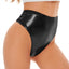 Zando Metallic Black High-Waisted Shorts for Women