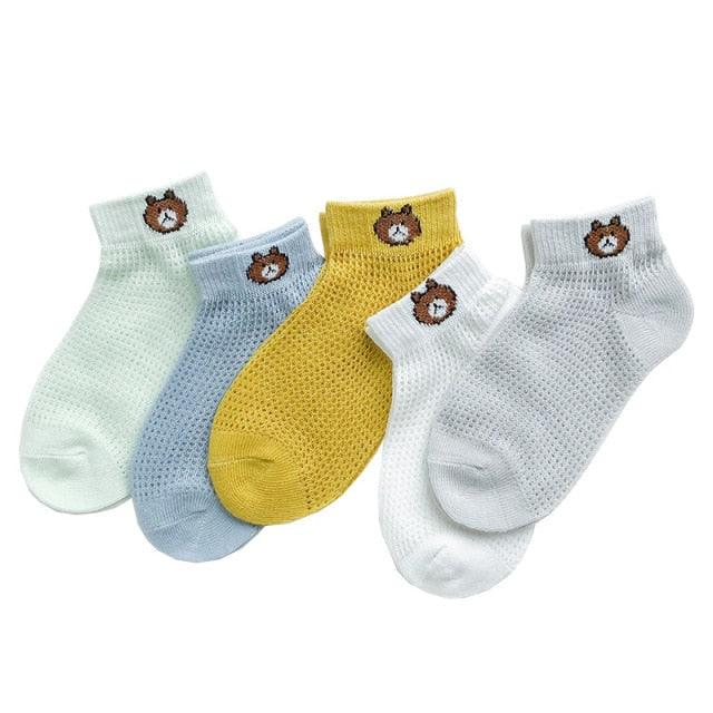 5 Paires de Chaussettes en Coton Mignonnes pour Bébés et Tout-Petits