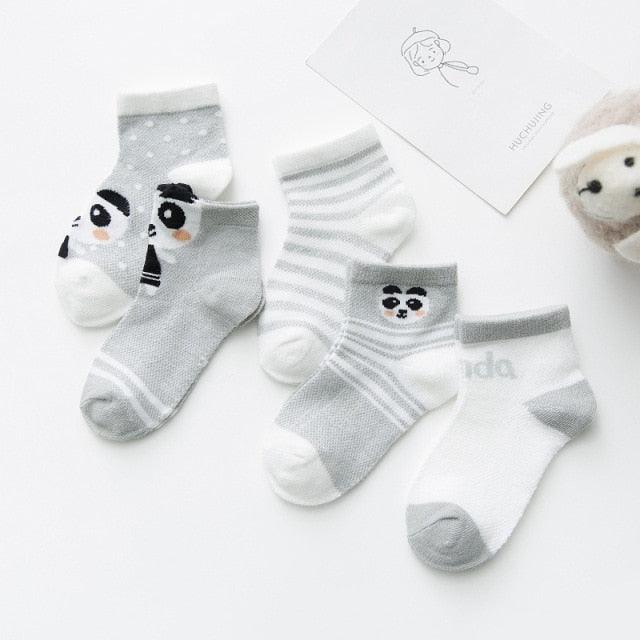 5 Paires de Chaussettes en Coton Mignonnes pour Bébés et Tout-Petits