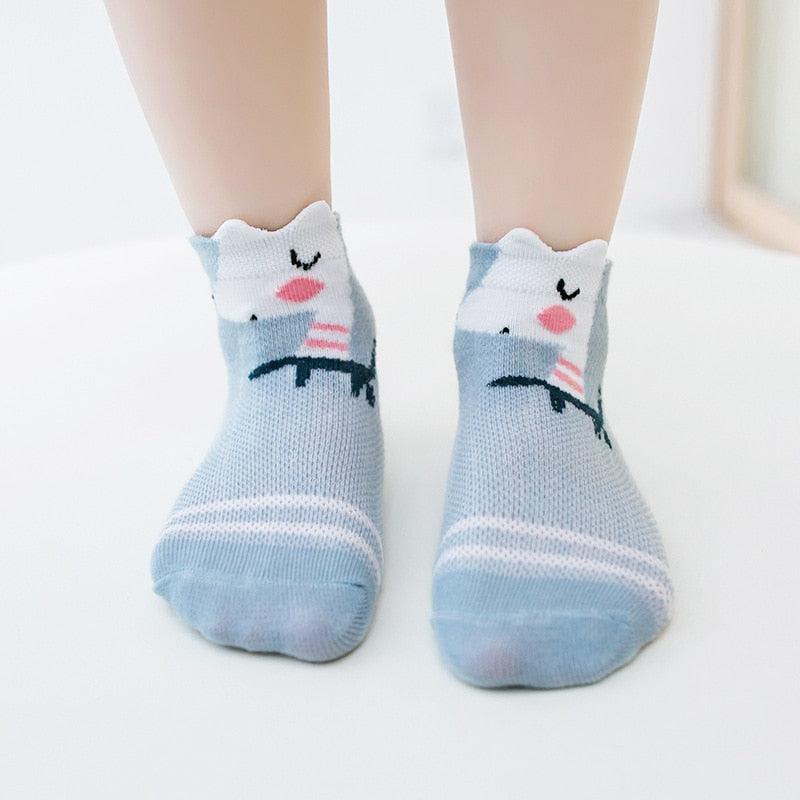 5 Paires de Chaussettes en Coton Mignonnes pour Bébés et Tout-Petits