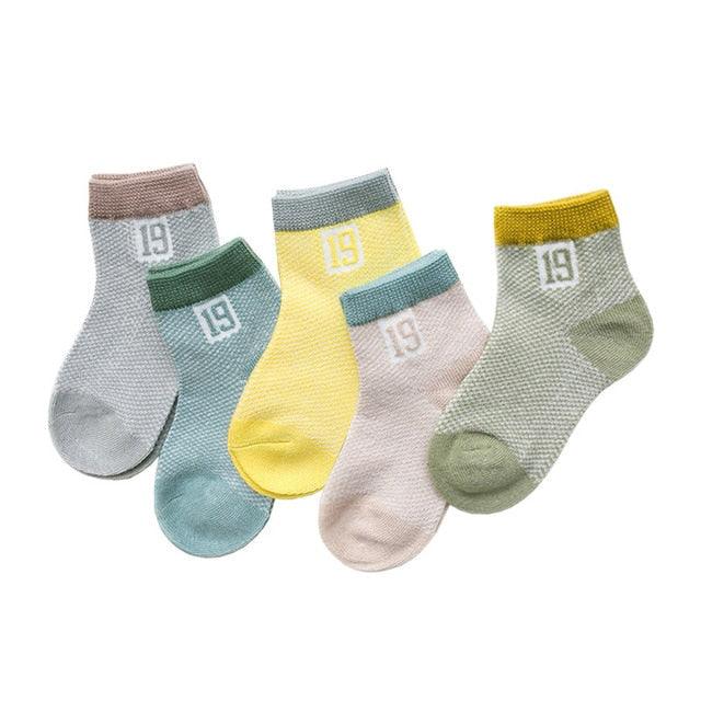 5 Paires de Chaussettes en Coton Mignonnes pour Bébés et Tout-Petits