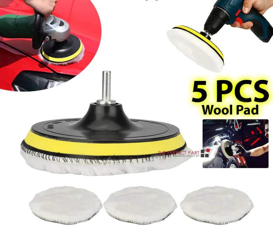 Kit de 5PCS de disques en laine de polissage de 6"