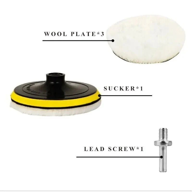 Kit de 5PCS de disques en laine de polissage de 6"