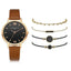 Elegant 5-Piece Buckle Quartz Wrist Watch Set for Women