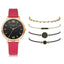 Elegant 5-Piece Buckle Quartz Wrist Watch Set for Women