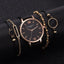 Elegant 5-Piece Buckle Quartz Wrist Watch Set for Women