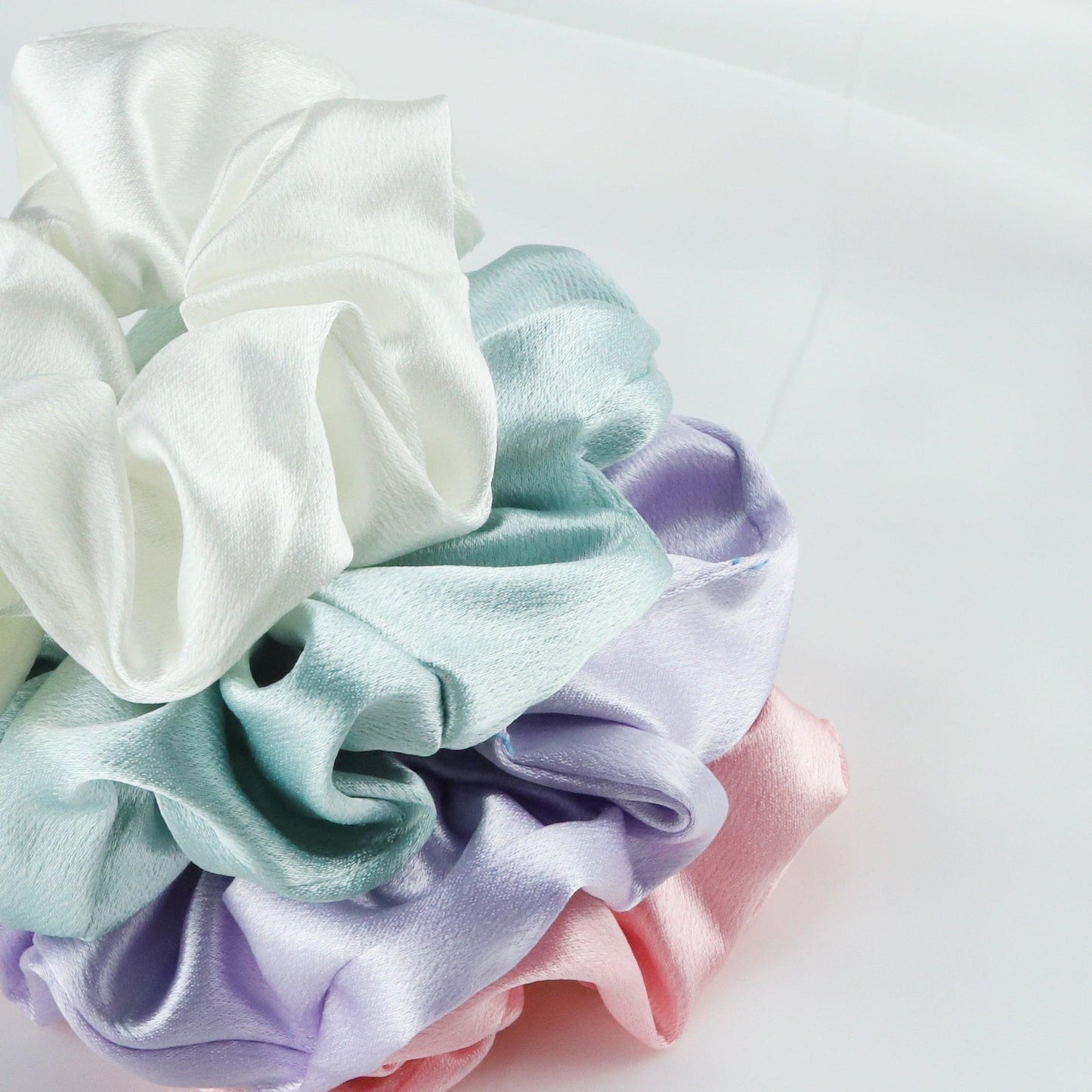 5PCS Scrunchies de Seda Satinada de Moda - Accesorios para el Cabello Elegantes