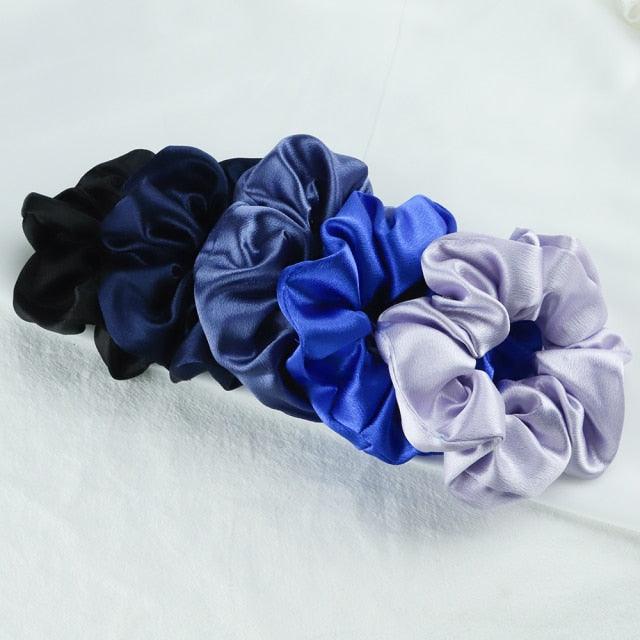 5PCS Scrunchies de Seda Satinada de Moda - Accesorios para el Cabello Elegantes