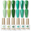 Born Pretty Green Gel Nail Polish Set - 6PCS Glitter Collection