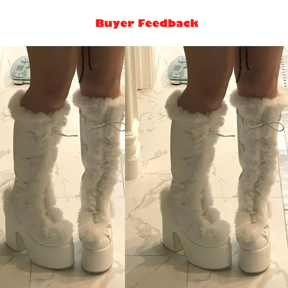 Bottes d'hiver à talons épais