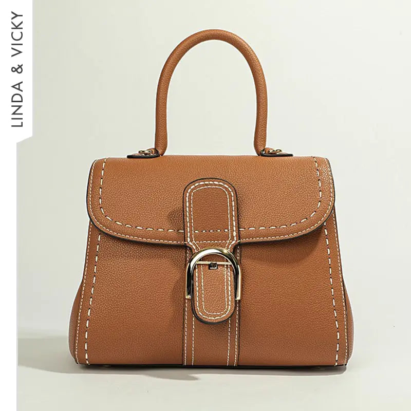 Togo Cowhide Women's Crossbody Handbag
