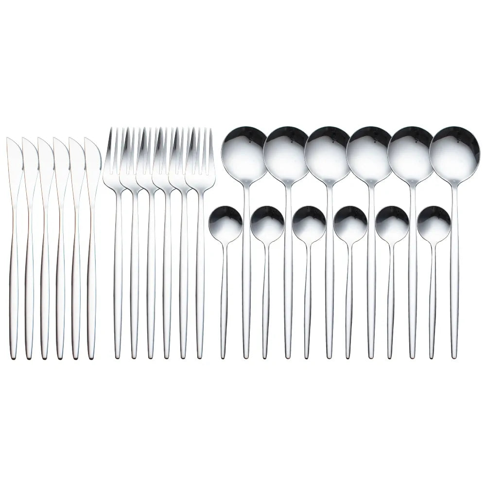 24 Pieces Luxury Cutlery Set for Elegant Dining