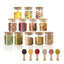 Ensemble de 18 bocaux en verre avec couvercles en bambou VIKEYHOME