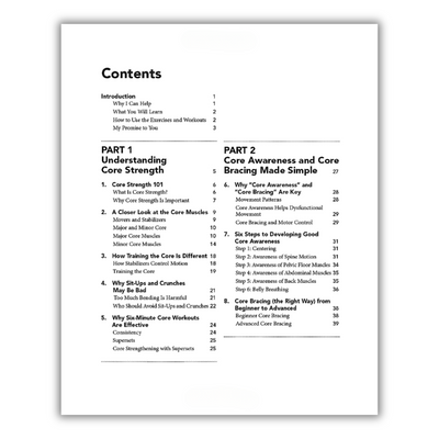 6-Minute Core Strength: Simple Core Exercises to Improve Posture, Build Balance, and Relieve Back Pain(Spiral Bound) - Korvel