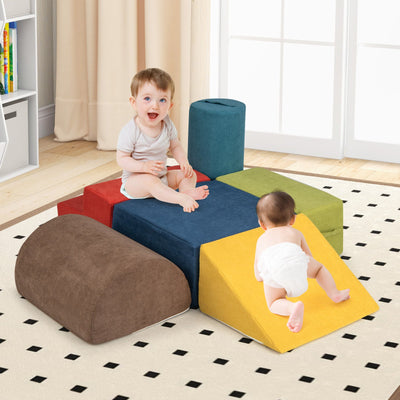 6-Piece Baby Climbing Blocks - Multicolor Foam Set