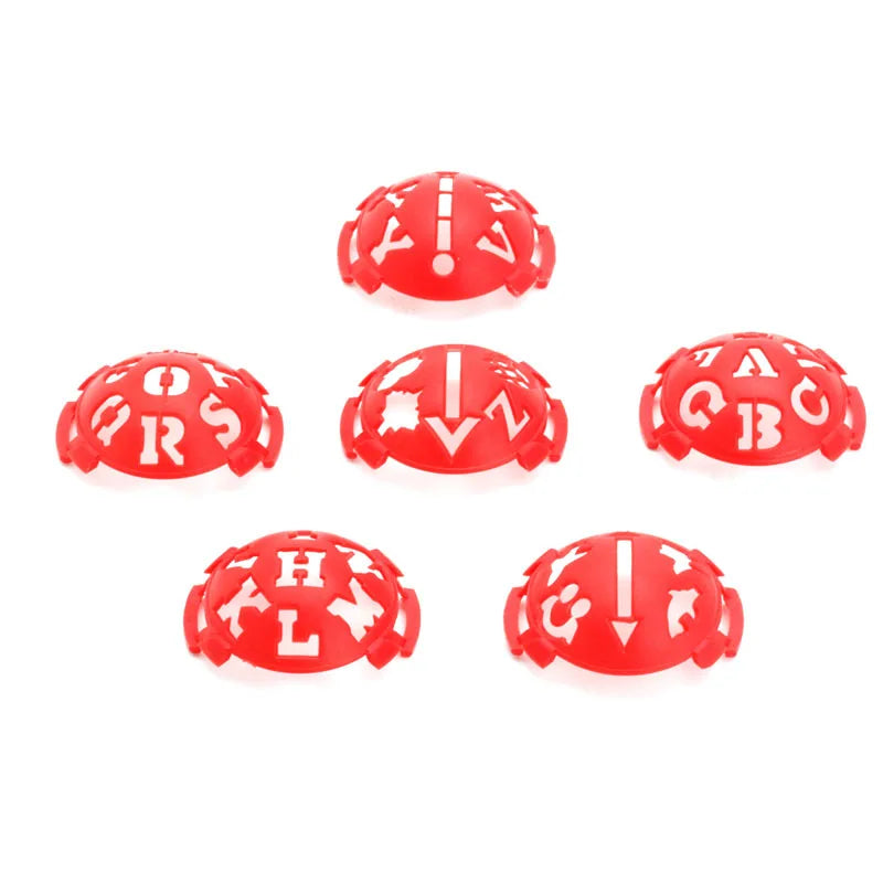 6 in 1 Golf Ball Line Liner Marker Template Drawing Alignment Marks Sign Tool - Korvel