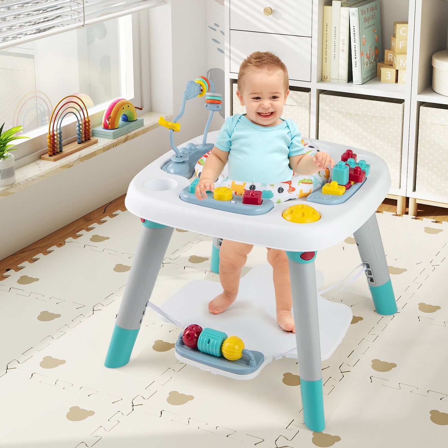 6-in-1 Baby Activity Center Jumper & Toddler Table