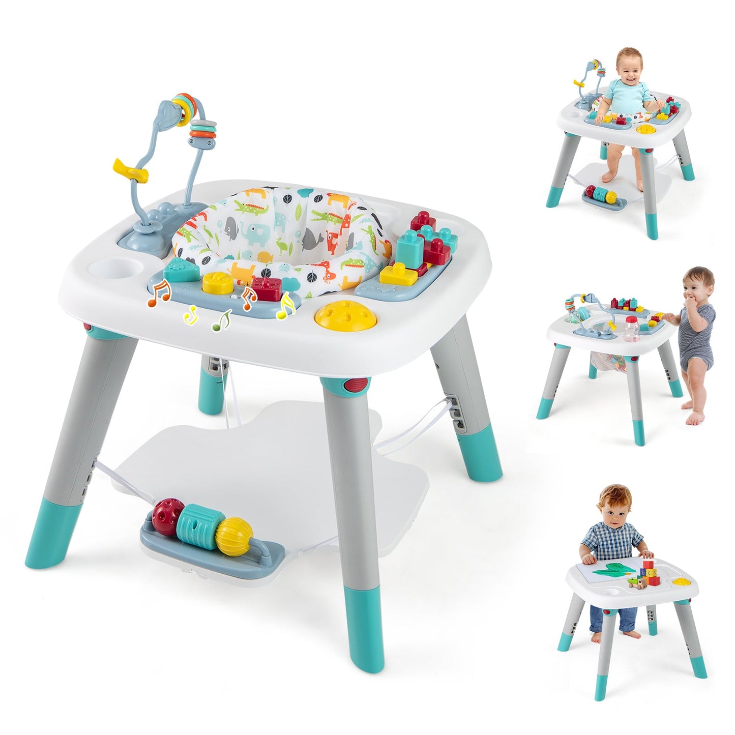 6-in-1 Baby Activity Center Jumper & Toddler Table