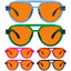 Pack de 6 lunettes anti-lumière bleue avec verres orange - Design sans métal
