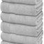 Serviettes de bain en coton pelucheux de luxe - 6 pièces - Gris clair
