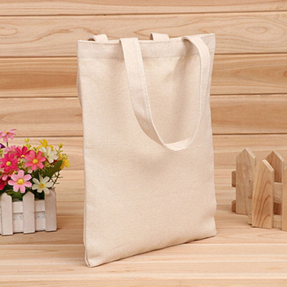 6 Sizes Shopper Tote Canvas Bag Reusable Shopping Bag Eco-friendly Cloth Bags Foldable Pouch Grocery Packages Shoulder Handbag - Korvel