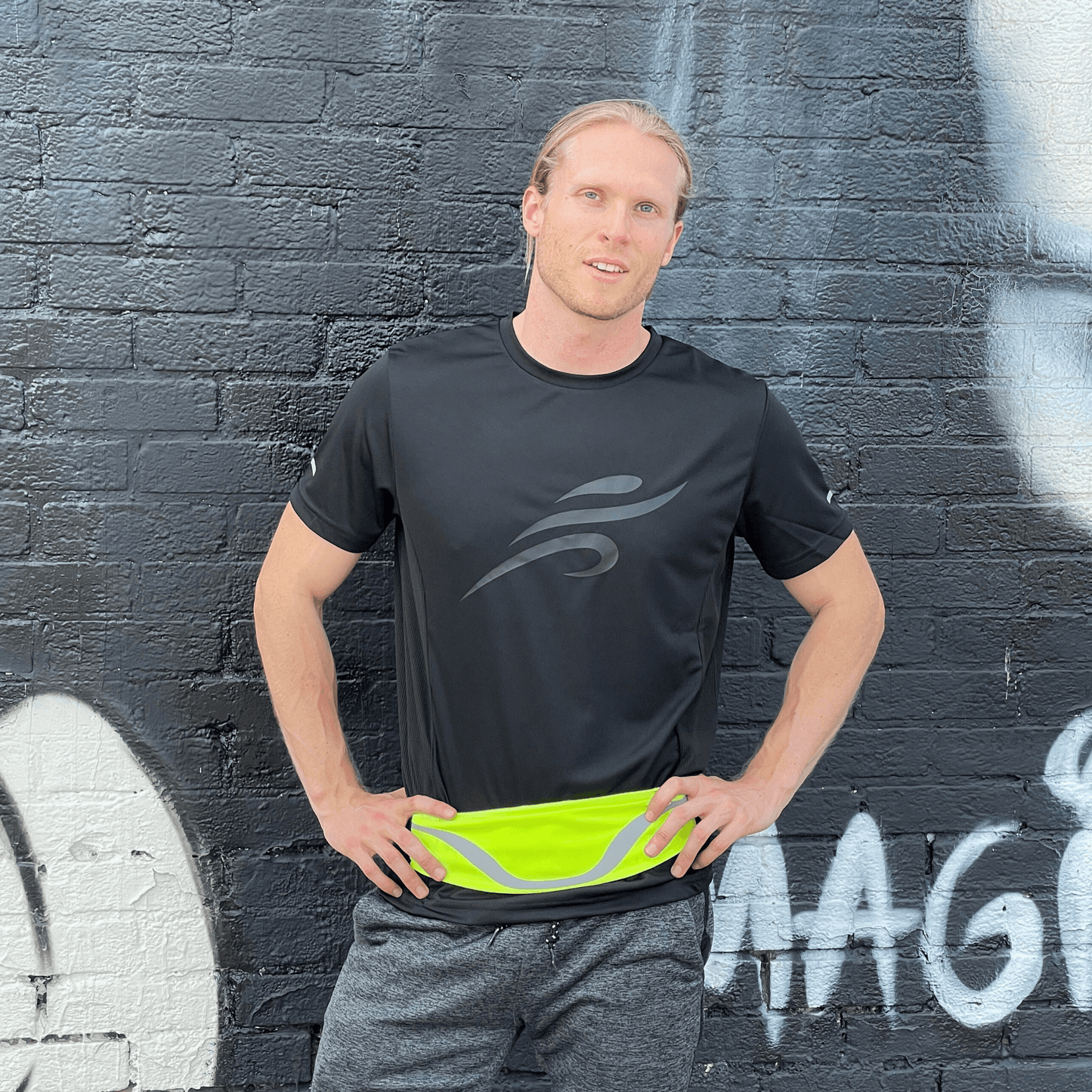 Water-Resistant Sport Waist Pack with Reflective Strip